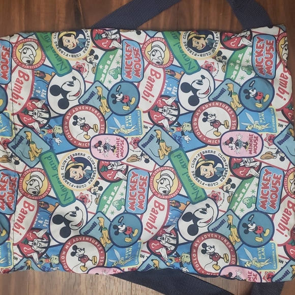 Disney characters backpack sack draw string top mickey Minnie mouse Tinkerbell - Picture 2 of 4